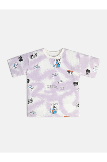 Boys Regular Fit Gaming Print T-Shirt