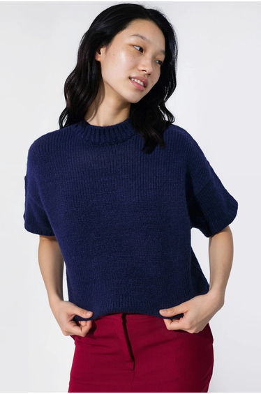 Relaxed Fit Crew Neck Knitwear Sweater