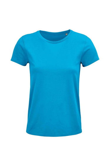 SOLS Womens/Ladies Crusader Organic T-Shirt - Aqua Blue