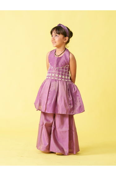 Embellished Sleeveless Top and Palazzo Set