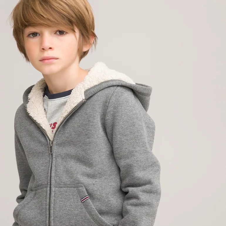 Cotton Mix Zip-Up Hoodie - 1