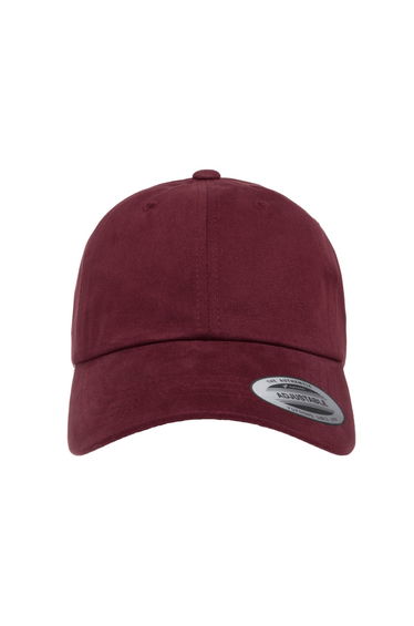 Flexfit By Yupoong Peached Cotton Twill Dad Cap - Maroon