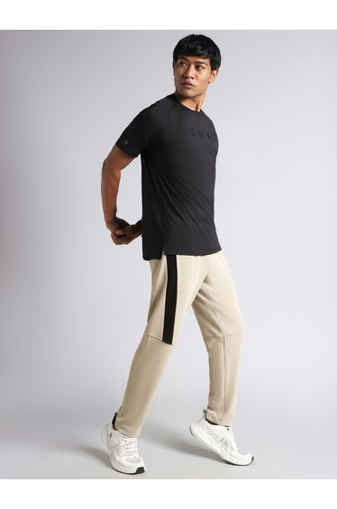 Men Beige Runner Essential Track Pants