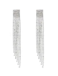 Silver Chain Tassel Earrings - 3