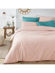 شرشف سرير بقطن مغسول سادة - 1