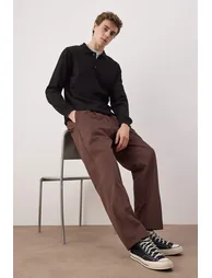 Brown men's pants - 1