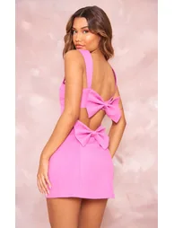 Pink Column Mini Dress - 1
