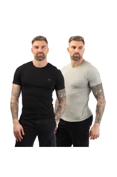 Men's Calvin Klein 2 Pack of Essential Crew T-Shirts in Black