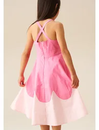 Allegra Pink Scallop Swing Dress - Pink - 2
