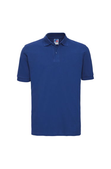 Russell Mens 100% Cotton Short Sleeve Polo Shirt - Bright Royal