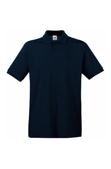 Fruit Of The Loom Premium Mens Short Sleeve Polo Shirt - Deep Navy