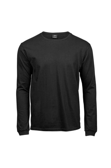 Tee Jays Mens Slim Long-Sleeved T-Shirt - Black