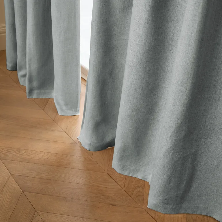 Private Washed Linen Curtain with Eyelet Header - 5