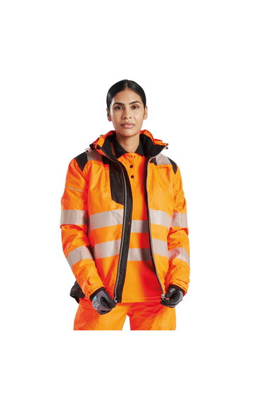 Portwest Womens/Ladies Hi-Vis Winter Jacket - Orange/Black