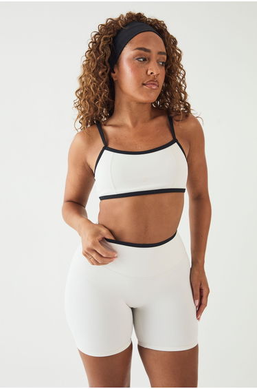 DSGN Studio Sculpt Contrast Waistband Mini Short - cloud