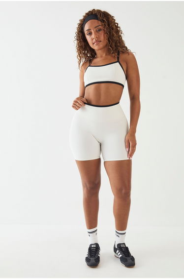 DSGN Studio Sculpt Contrast Waistband Mini Short - cloud product thumbnail 3