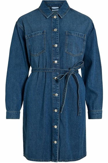 Belted Denim Mini Dress