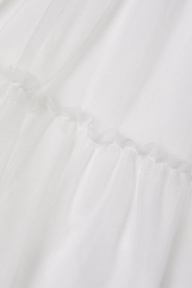 فستان بقماشه التول أبيض - 2