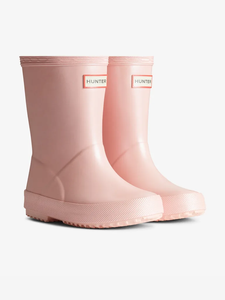Hunter Kids First Nebula Wellington Boots in Pink - 1