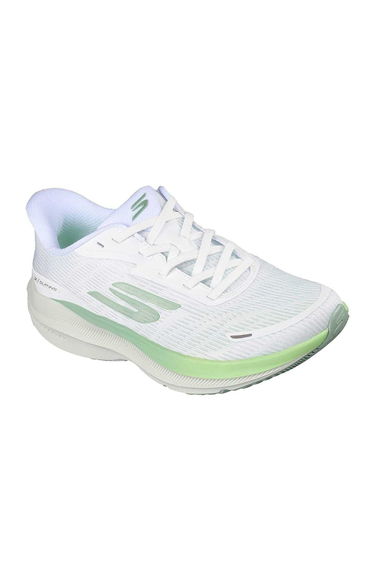 Skechers Womens/Ladies Aero Pulse Low Cut Trainers - White/Green