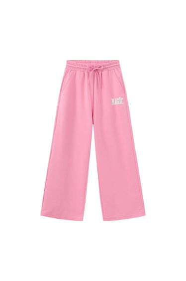 Girls' Wide Leg Sweatpants with Print