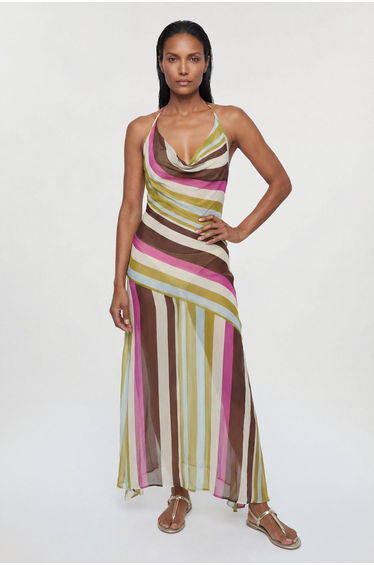 Beach Viscose Georgette Photographic Floral Beach Slip Dress