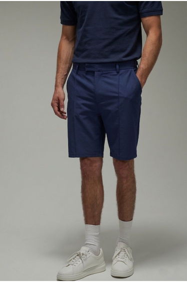 Active Regular Fit Pintuck Golf 8.5inch Shorts - navy