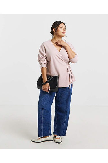 Ribbed Wrap Top