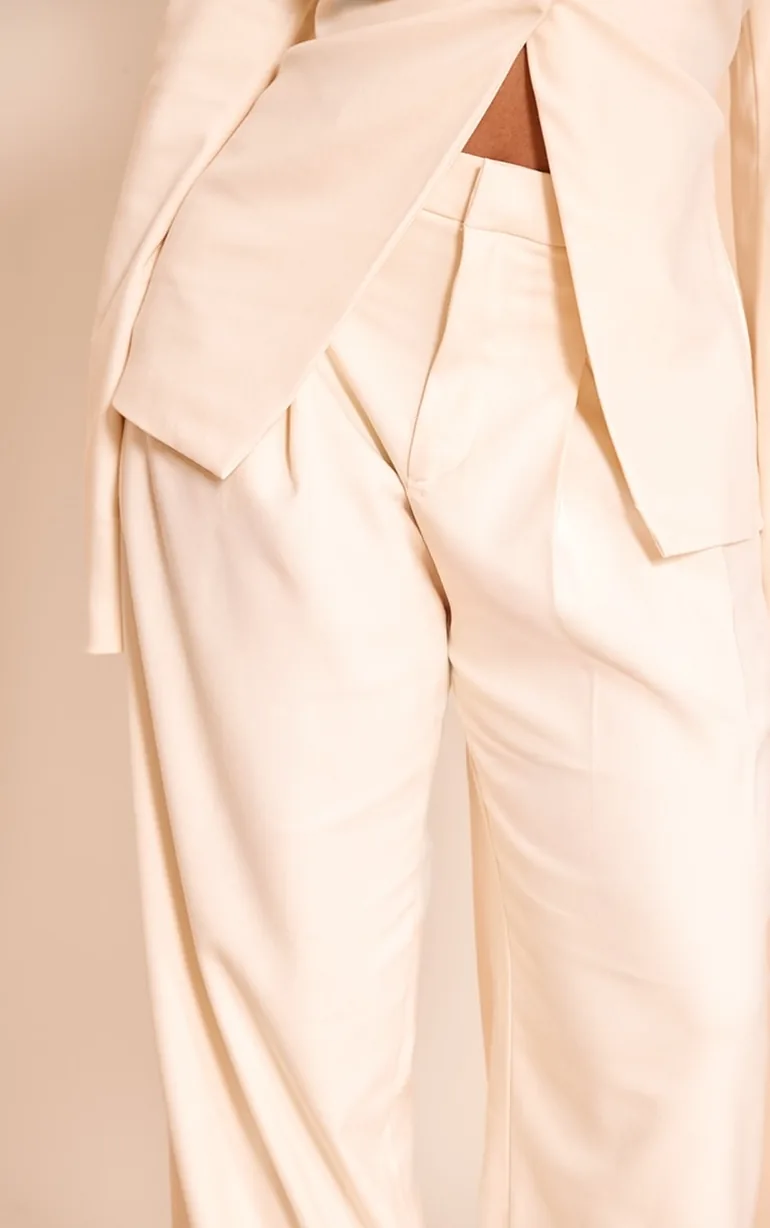Shape Butter Cream Tailored High Waisted Straight Leg Trousers' - 3