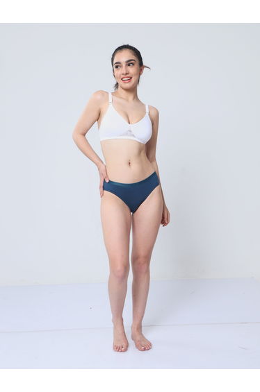 Padded Cotton Lace Insert Bra
