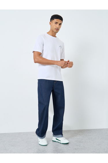 Oversized Fit Dark Wash Clean Look Jeans
