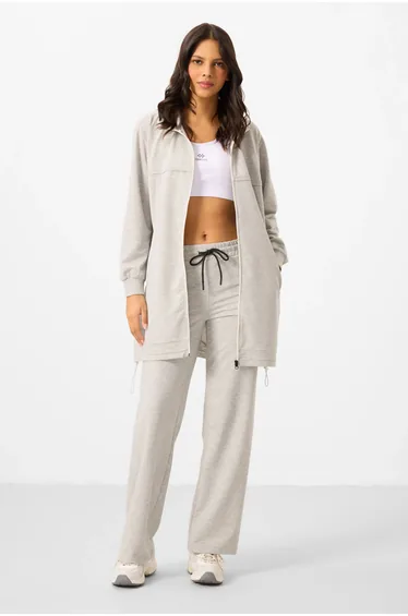 TOMMY Women's Cotton Blend Sweatshirt And Wide-Leg Pants Set
