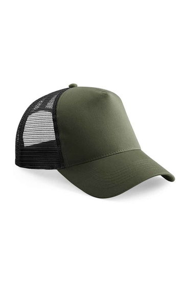 Beechfield Childrens/Kids Trucker Cap - Olive Green/Black