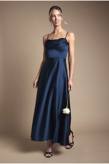 Strappy Drape Bodice Maxi Dress