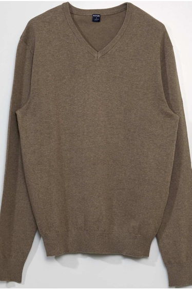 Plain knit basic sweater BEIGE