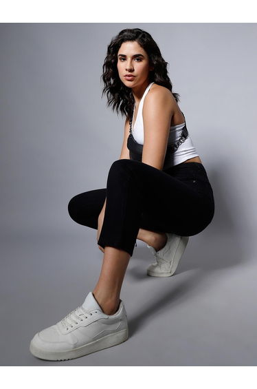 Black High Rise Mom Fit Jeans