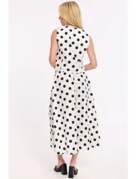 Polka Dot Linen Blend Co-Ord Set - 5