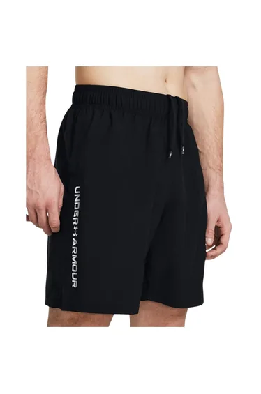 Under Armour Mens Wordmarks Woven Tech Shorts - Black/White