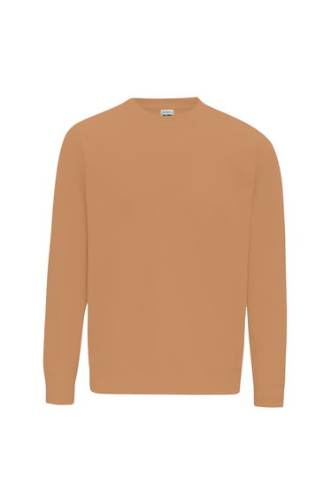 AWDis Just Hoods AWDis Unisex Crew Neck Plain Sweatshirt - Caramel Latte