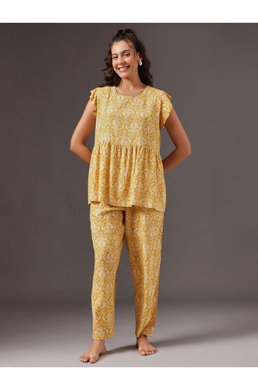Paisley Print Top and Pyjama Set