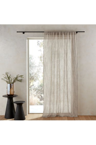 Patcha Embroidered Linen Voile Curtain