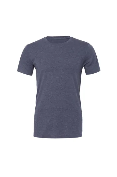Bella + Canvas Adults Unisex Heather CVC T-Shirt - Heather Navy