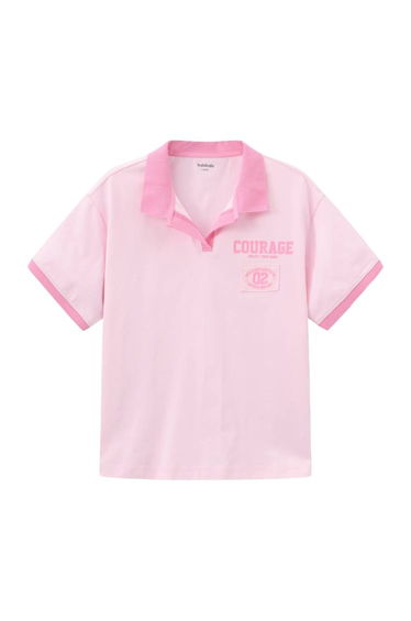 Contrast Collar Polo T-Shirt
