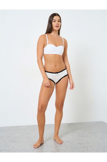 Pack of 4 - Cotton Polka Dot Print Hipster Brief