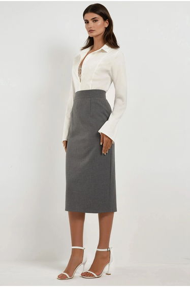 High Waist Midi Skirt