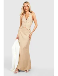 تنورة ماكسي مخططة لون بيج - لطويلات القامة - 2