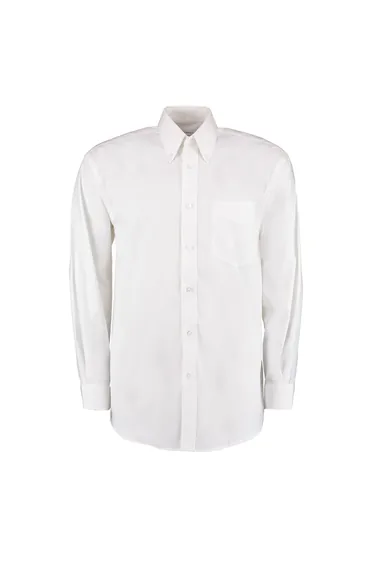 Kustom Kit Mens Corporate Long Sleeve Oxford Shirt - White