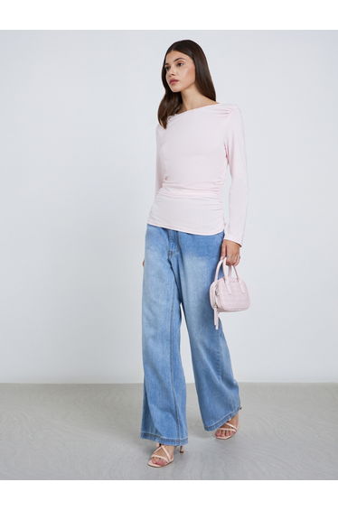 Pink Long Sleeve Knit Top