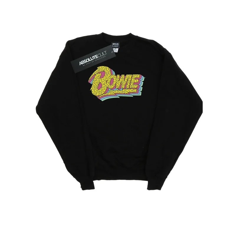 David Bowie Boys Moonlight 90s Logo Sweatshirt - Black