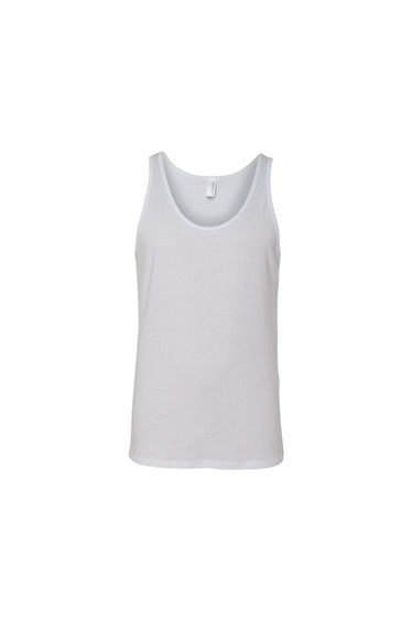 Canvas Adults Unisex Jersey Sleeveless Tank Top - White